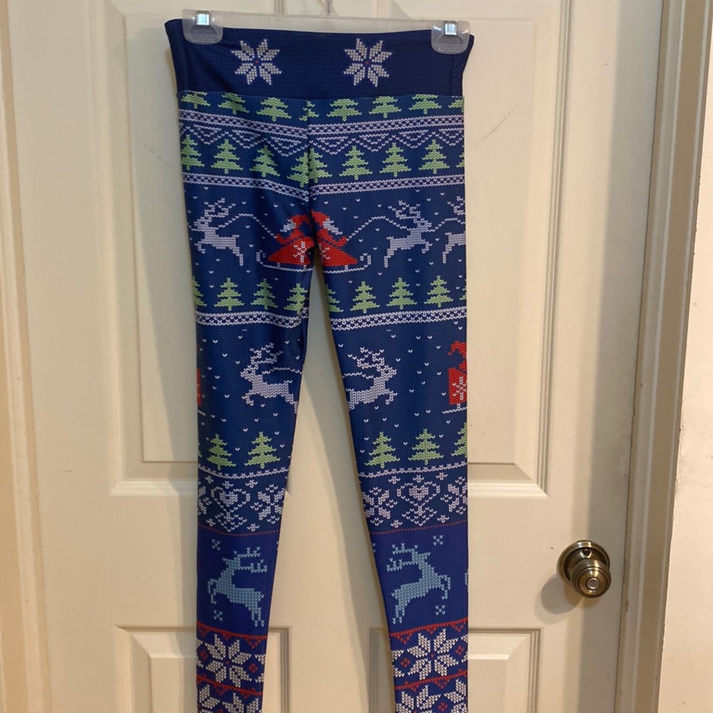 Christmas running tights by awake sz sm